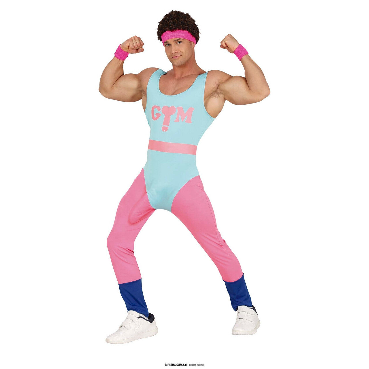 Op deze afbeelding zie je een Kostuums, van het merk Guirca. Gym Dick Van Fitcity Man Kostuum