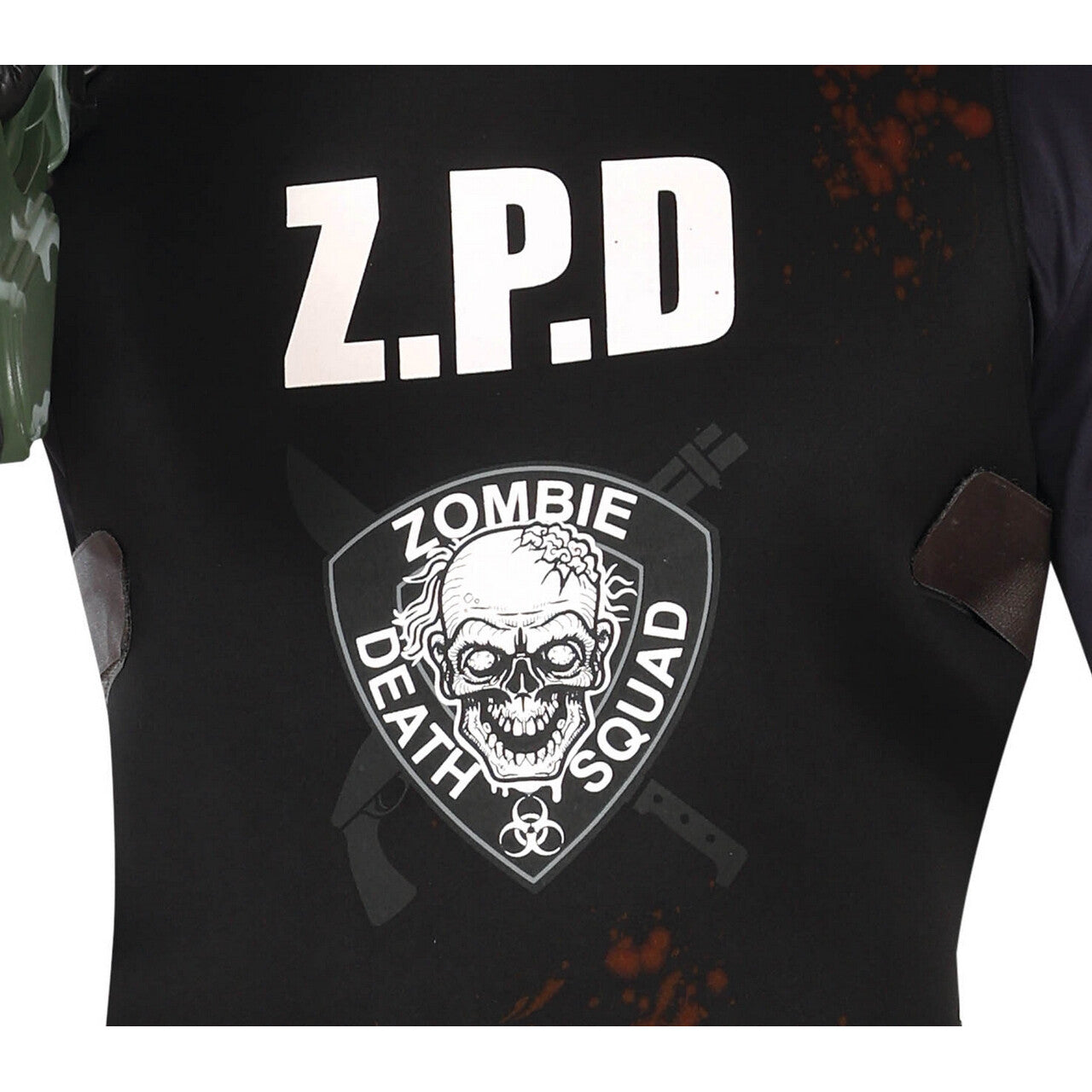 Op deze afbeelding zie je een Kostuums, van het merk Guirca. Zpd Zombie Police Department Security Man Kostuum
