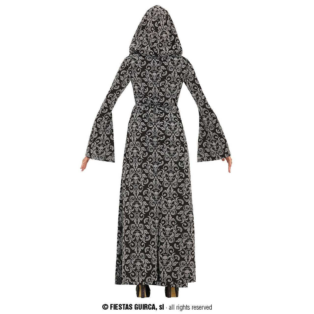 Op deze afbeelding zie je een Kostuums, van het merk Guirca. Femme Fatale Black Skull Vrouw Kostuum