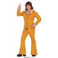 Disco 70er Justin Orange Man Herrenkostüm