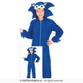 Super Schneller Anthropomorpher Blauer Igel Kostüm für Kinder