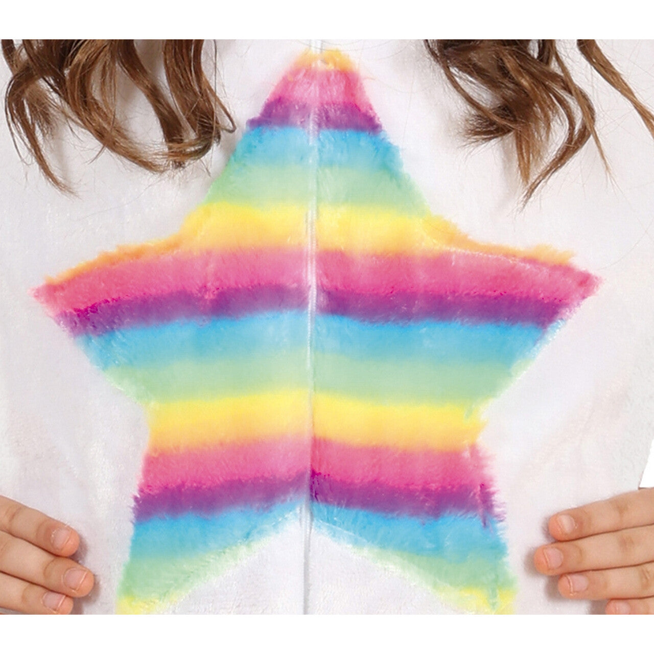 Op deze afbeelding zie je een Kostuums, van het merk Guirca. Rainbow Star Eenhoorn Kind Kostuum
