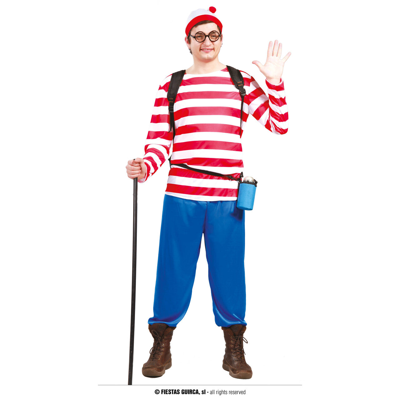 Op deze afbeelding zie je een Kostuums, van het merk Guirca. Wally Gaat Hiken Man Kostuum
