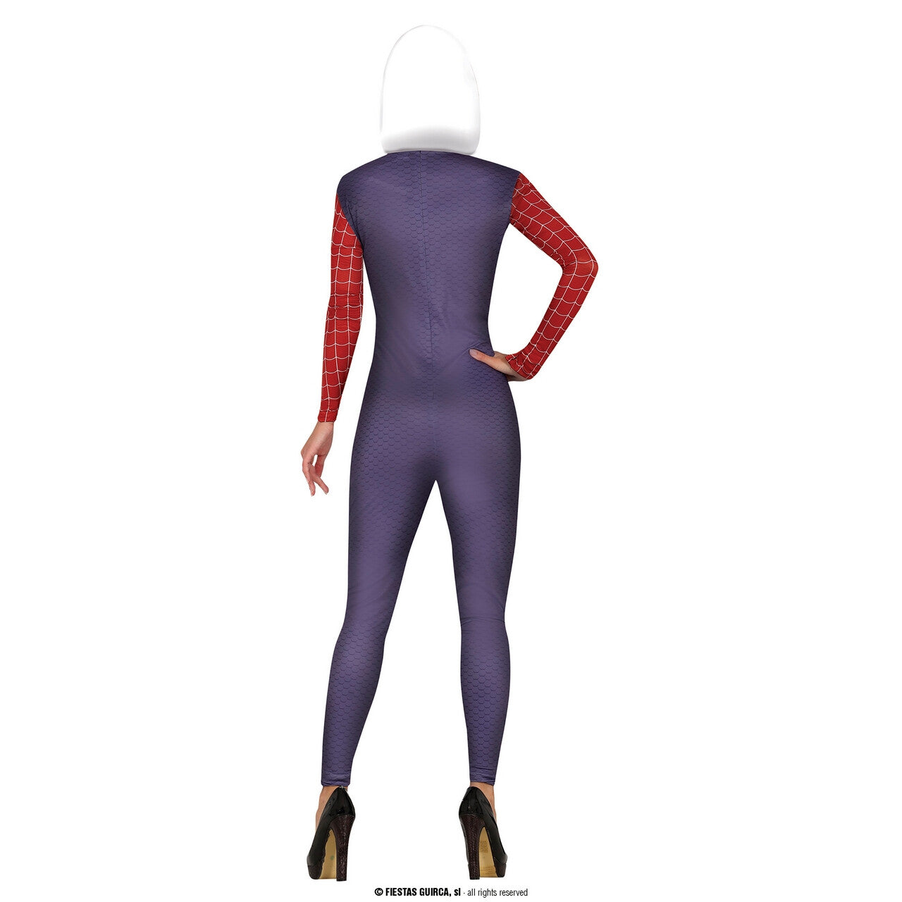 Op deze afbeelding zie je een Kostuums, van het merk Guirca. Mysterieuze Spiderlady Superheldin Vrouw Kostuum