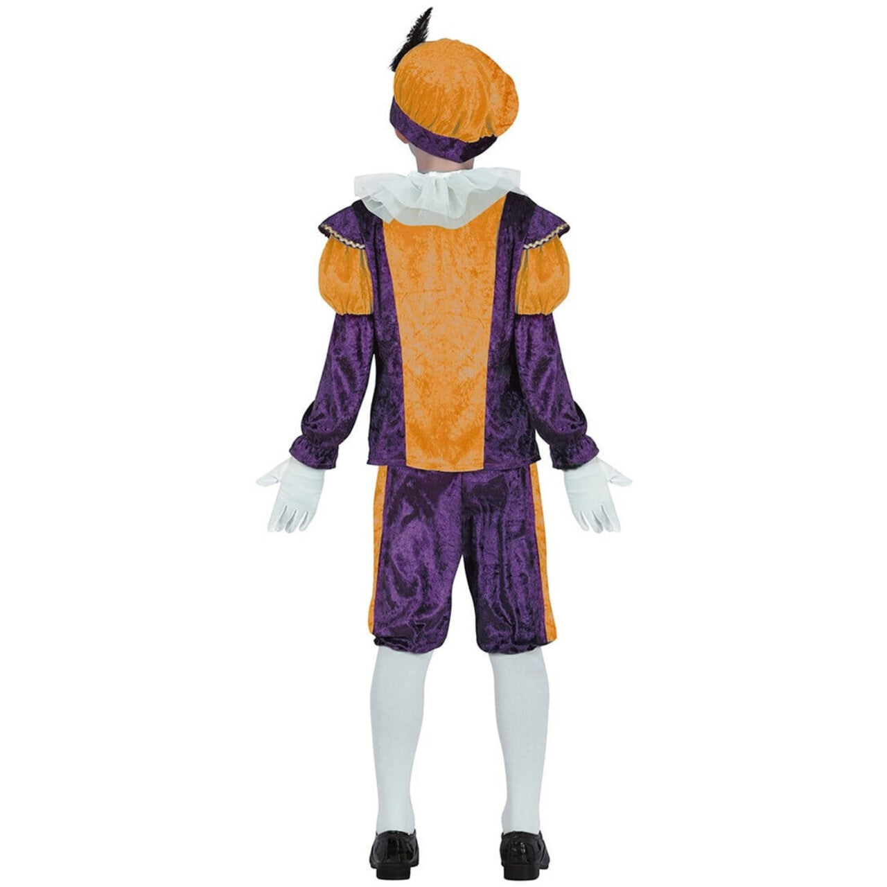 Op deze afbeelding zie je een Kostuums, van het merk Guirma. Vrolijke Piet Kind Oranje Paars Kind Kostuum