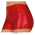 Metallic Rote Shorts Damen