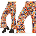 70s Orange Kreismuster Hose Herren