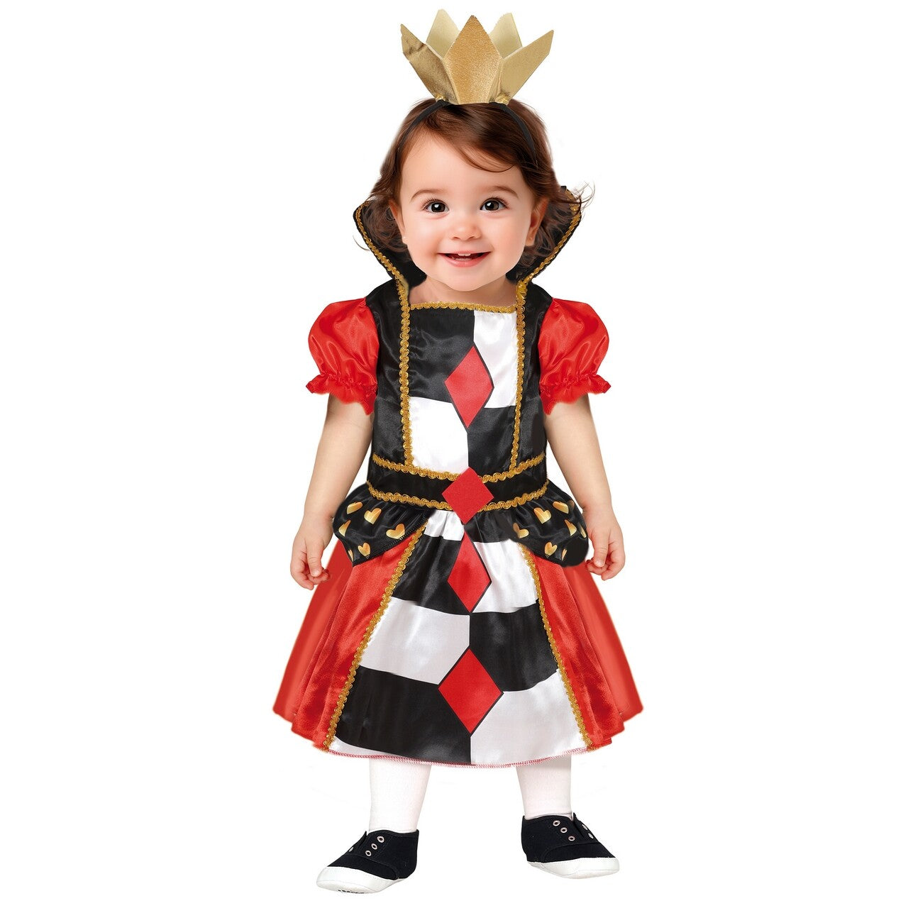 Op deze afbeelding zie je een Kostuums, van het merk Guirca. Kleine Koningin Hartendief Meisje Kostuum