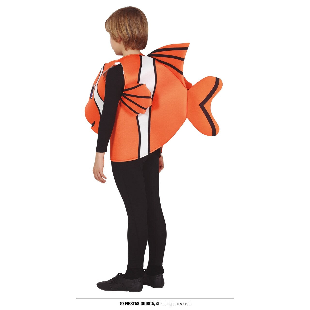 Op deze afbeelding zie je een Kostuums, van het merk Guirca. Oranje Oceaan Vis Op Het Droge Kind Kostuum