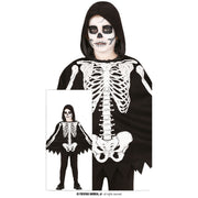 Op deze afbeelding zie je een Kostuums, van het merk Guirca. Creepy Skelet Poncho Kind Kostuum