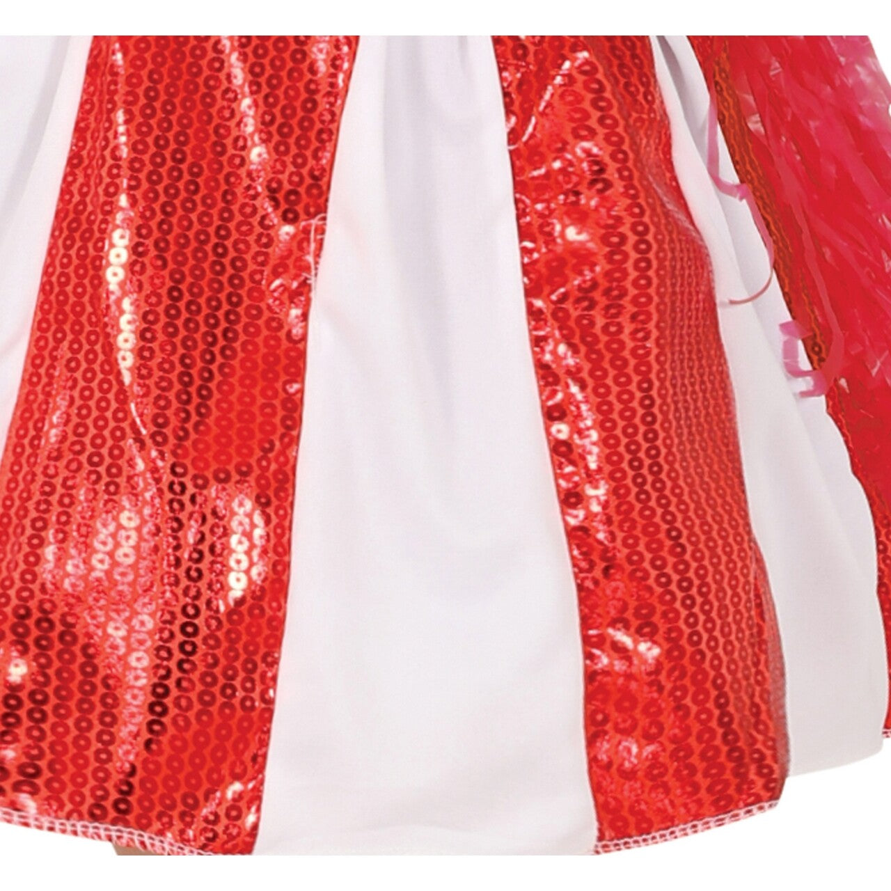 Op deze afbeelding zie je een Kostuums, van het merk Guirca. Cheer Team Rood Wit Cheerleader Meisje Kostuum