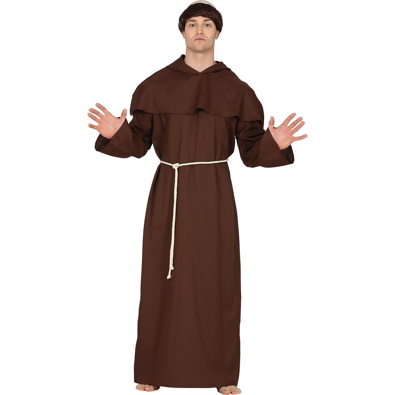 Op deze afbeelding zie je een Kostuums, van het merk Guirca. De Vreedzame Monnik Man Kostuum