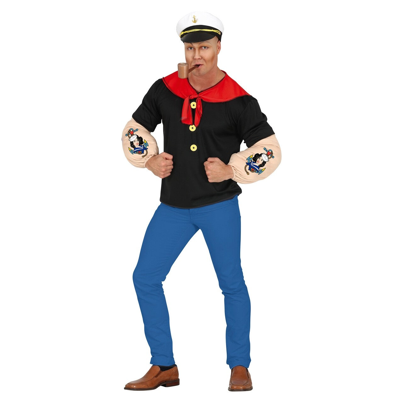 Op deze afbeelding zie je een Kostuums, van het merk Guirca. Ontzettend Gespierde Matroos Man Kostuum