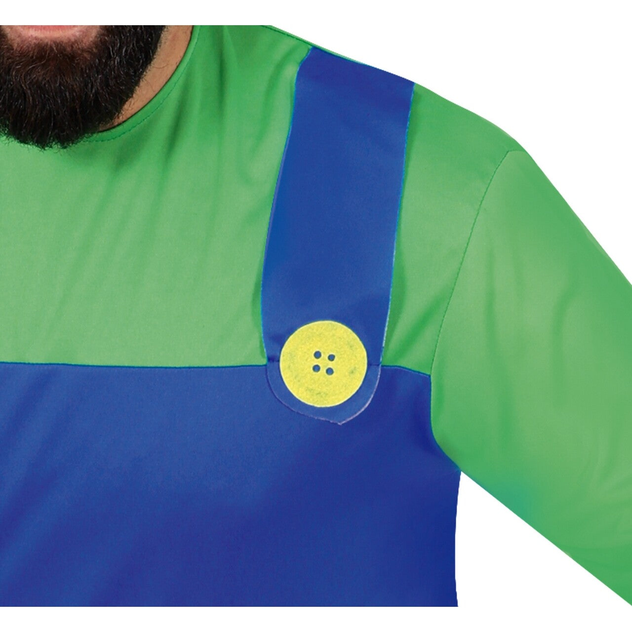 Op deze afbeelding zie je een Kostuums, van het merk Guirca. Lets A Go Luigi Man Kostuum