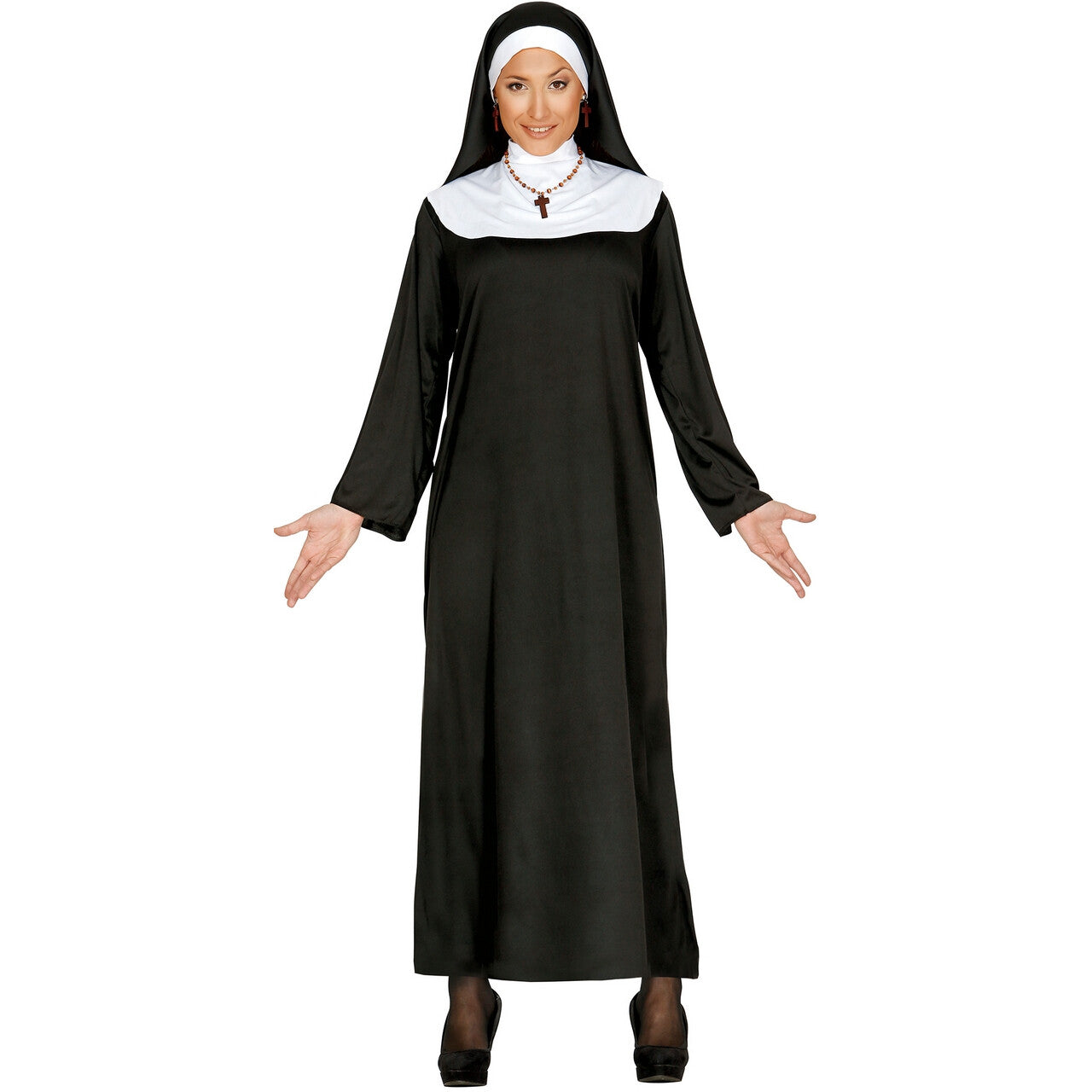 Op deze afbeelding zie je een Kostuums, van het merk Guirca. Sister Whoopi Non Vrouw Kostuum