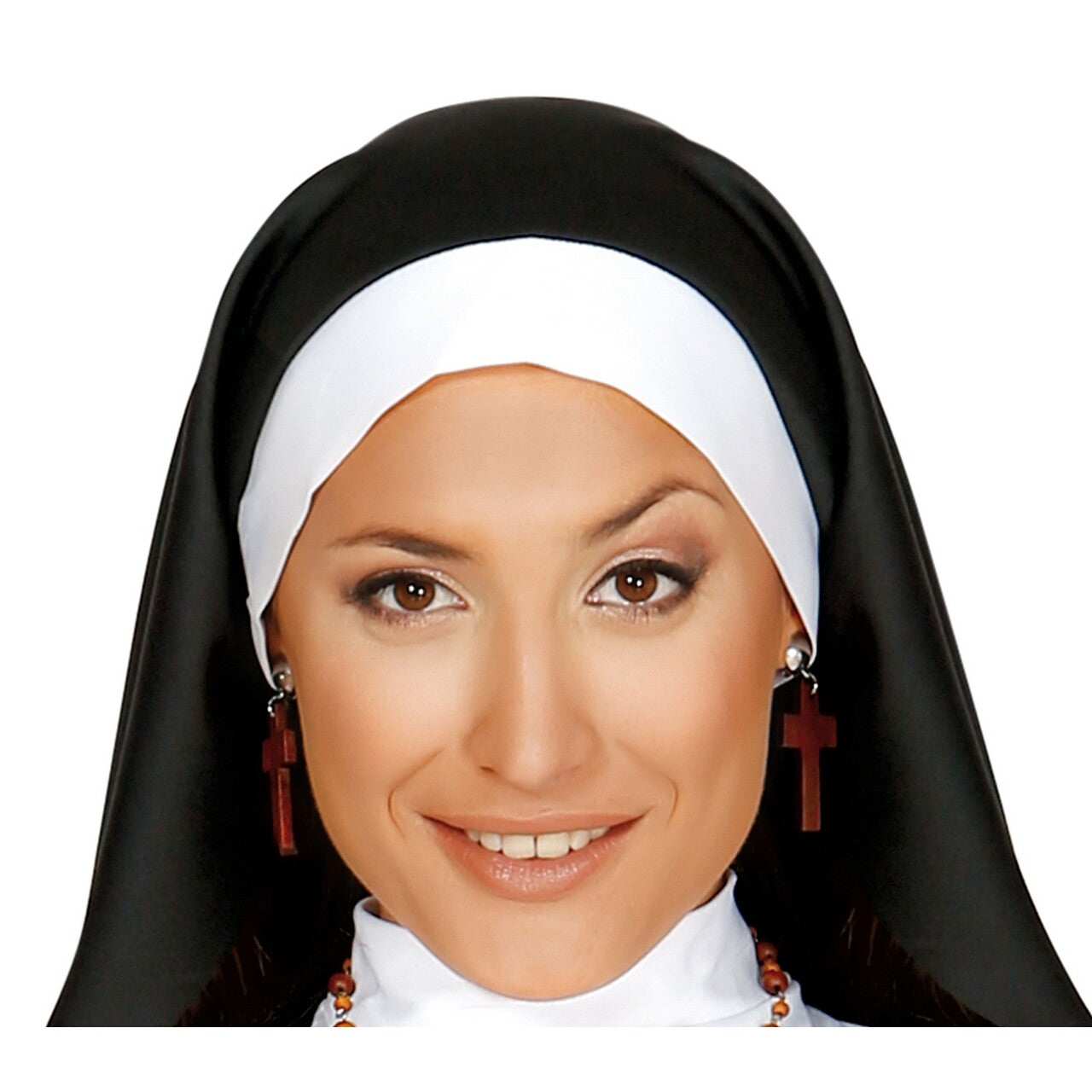 Op deze afbeelding zie je een Kostuums, van het merk Guirca. Sister Whoopi Non Vrouw Kostuum