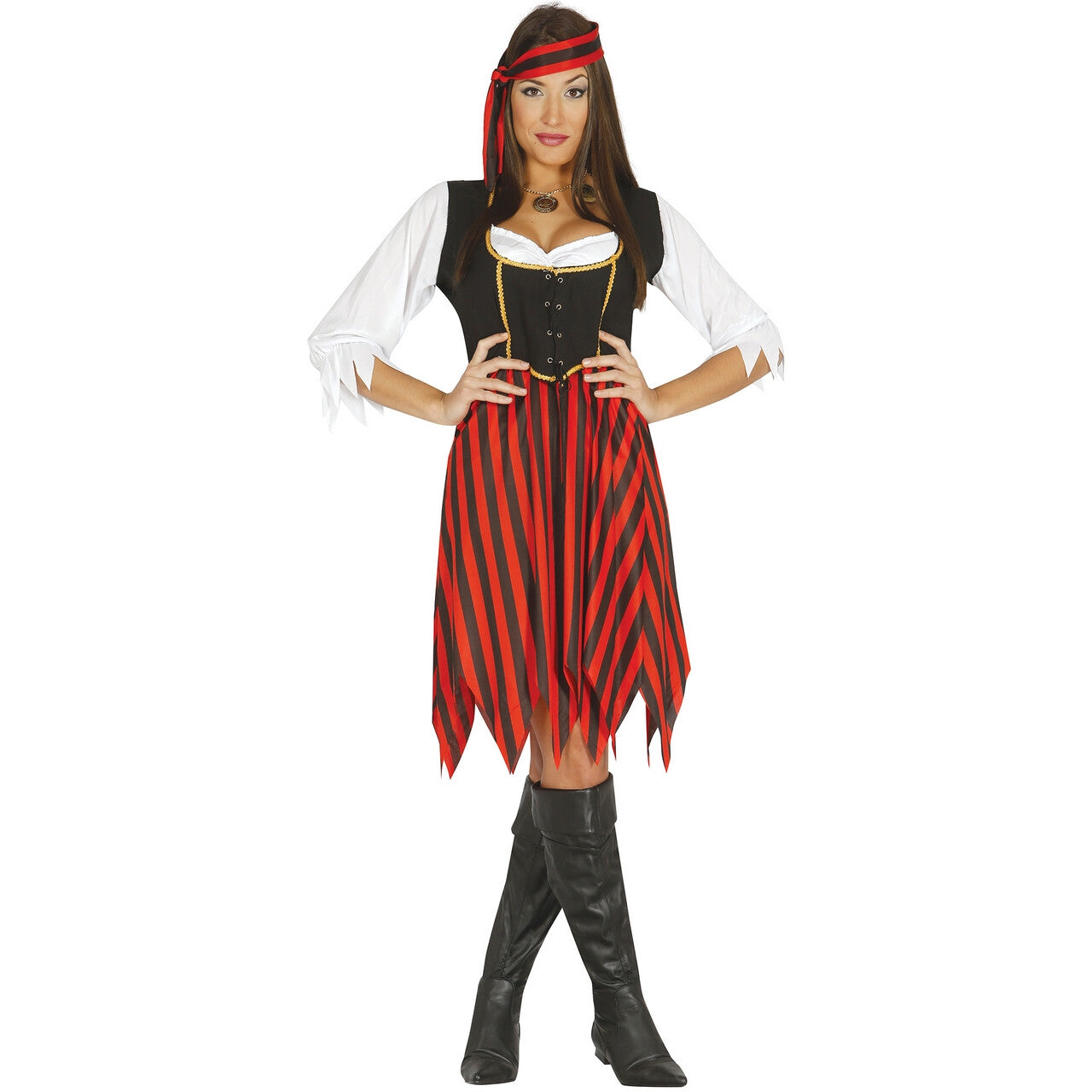 Op deze afbeelding zie je een Kostuums, van het merk Guirca. Pirate Goudgraver Vrouw Kostuum