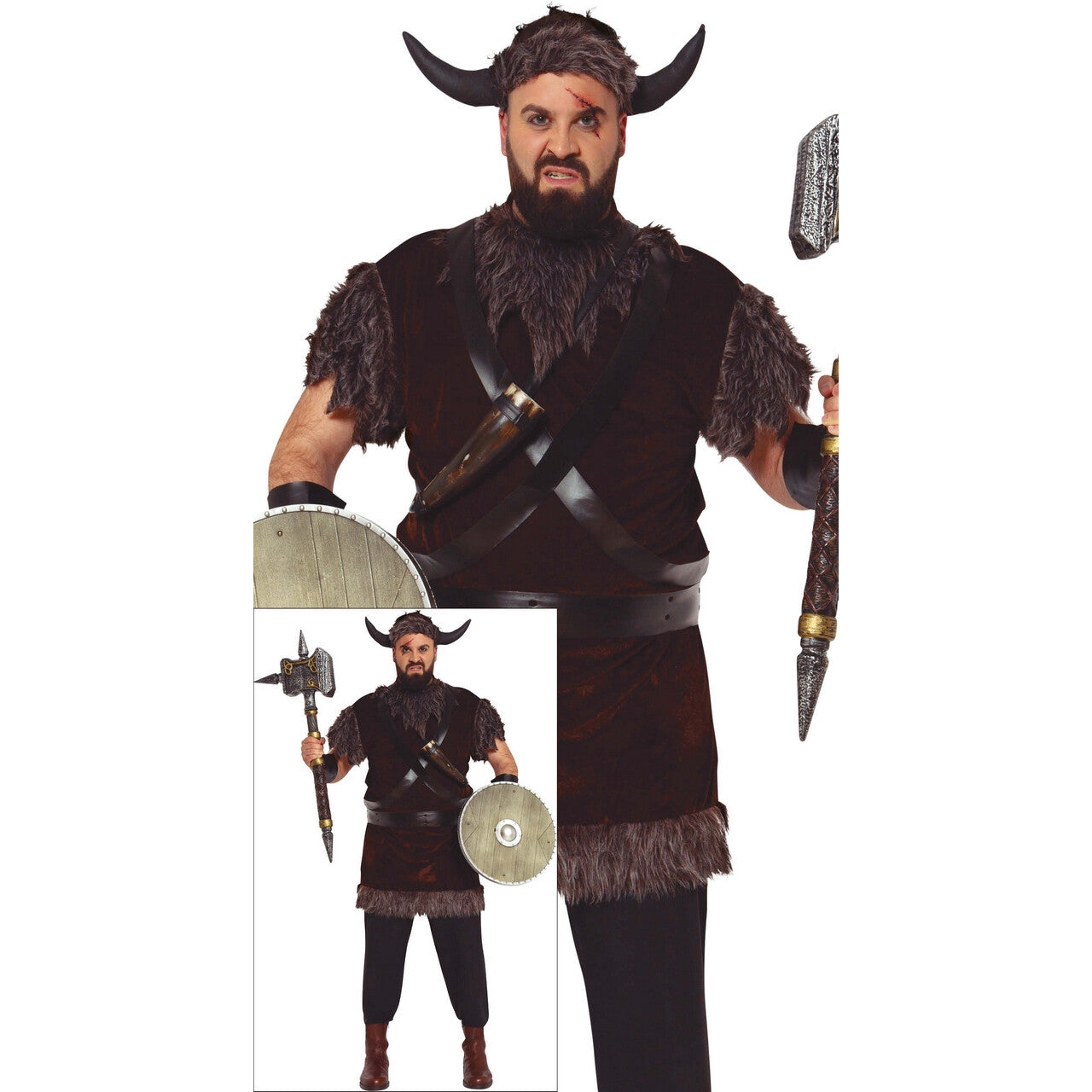 Op deze afbeelding zie je een Kostuums, van het merk Guirca. Victor Victorious Viking Man Kostuum