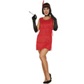 Rotes Flapperkleid Charleston Damenkostüm