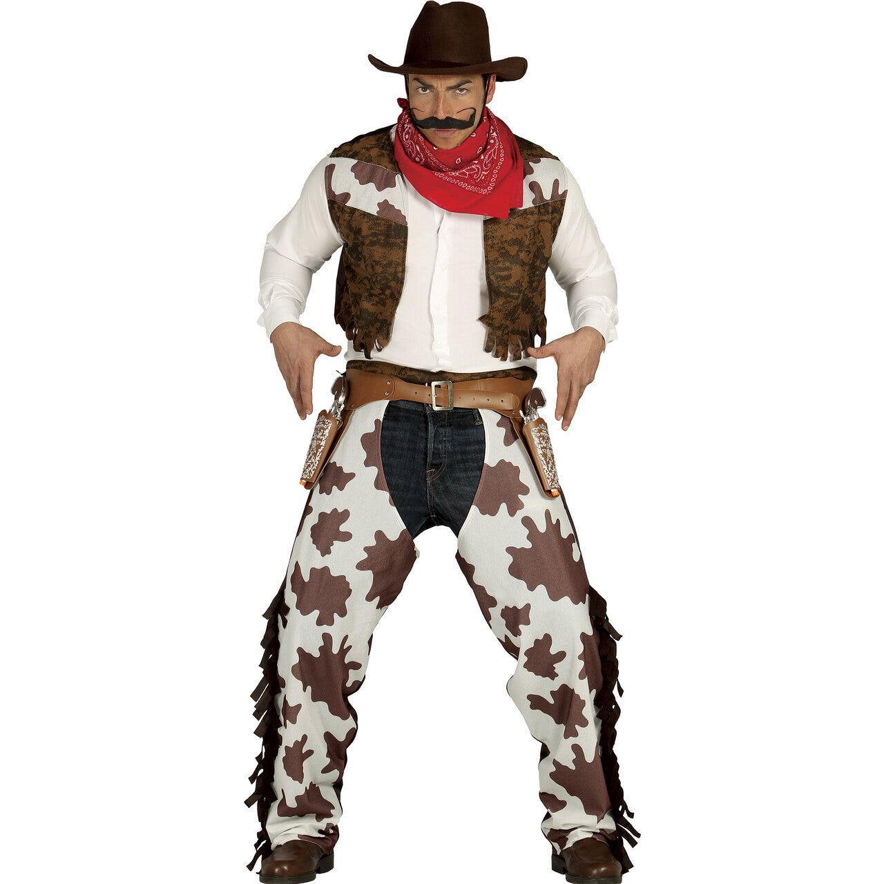 Op deze afbeelding zie je een Kostuums, van het merk Guirca. Cowboy Johny Paf Man Kostuum
