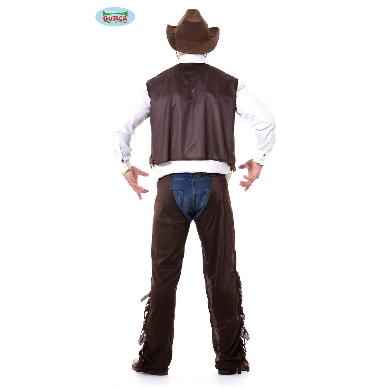 Op deze afbeelding zie je een Kostuums, van het merk Guirca. Cowboy Johny Paf Man Kostuum