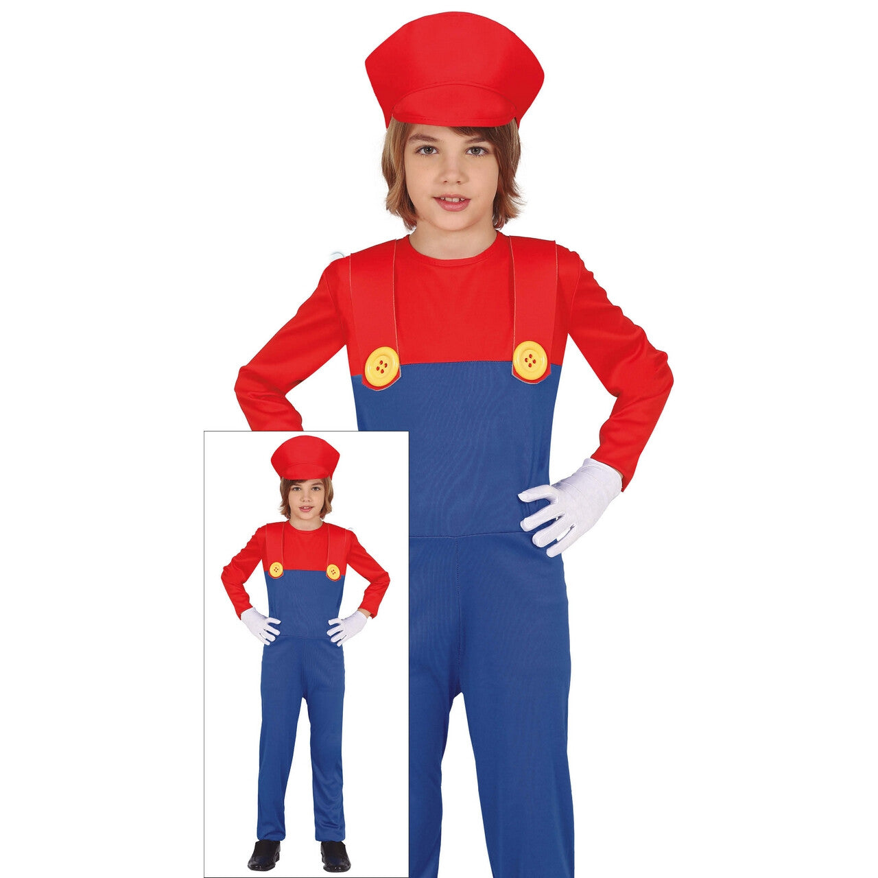 Op deze afbeelding zie je een Kostuums, van het merk Guirca. Mario De Karter Kind Kostuum