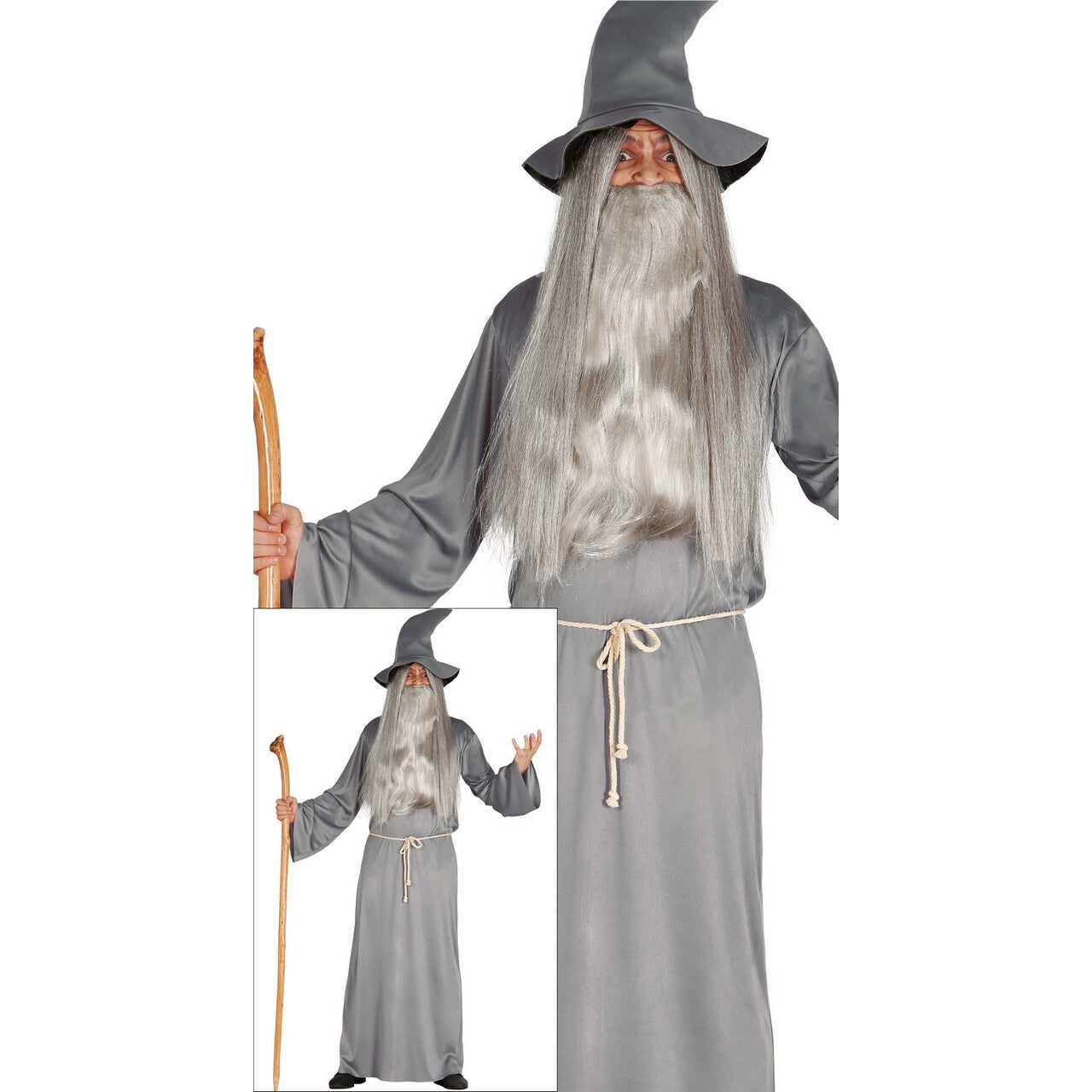 Op deze afbeelding zie je een Kostuums, van het merk Guirca. Goede Magier Van Fantasia Land Man Kostuum