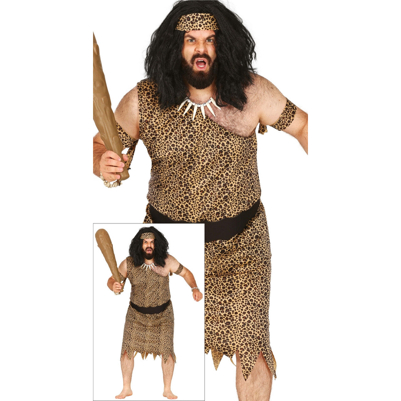 Op deze afbeelding zie je een Kostuums, van het merk Guirca. Holbewoner Freddy Cave Man Kostuum