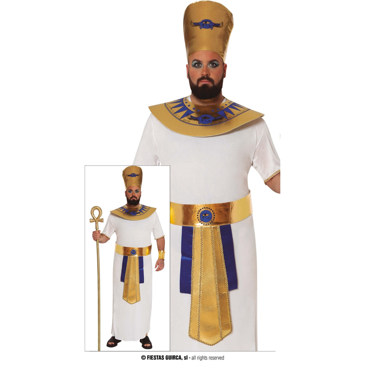Op deze afbeelding zie je een Kostuums, van het merk Guirca. Grote Heerser Van Egypte Man Kostuum