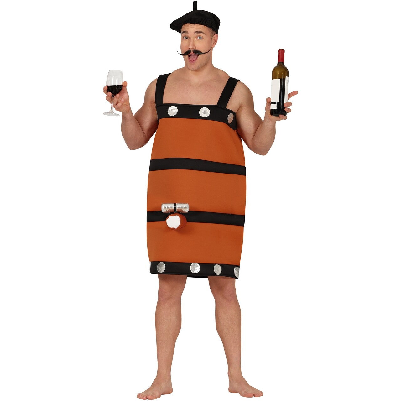 Op deze afbeelding zie je een Kostuums, van het merk Guirca. Wandelend Wijnvat Man Kostuum
