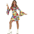 Bunter Hippie Mellow Flower Damenkostüm