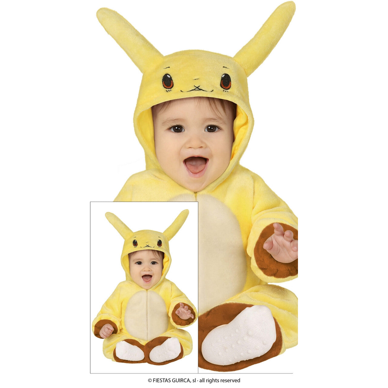 Op deze afbeelding zie je een Kostuums, van het merk Guirca. Electrische Pika Pika Kind Kostuum