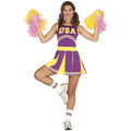Cheerleader USA Lila Gelb Damenkostüm