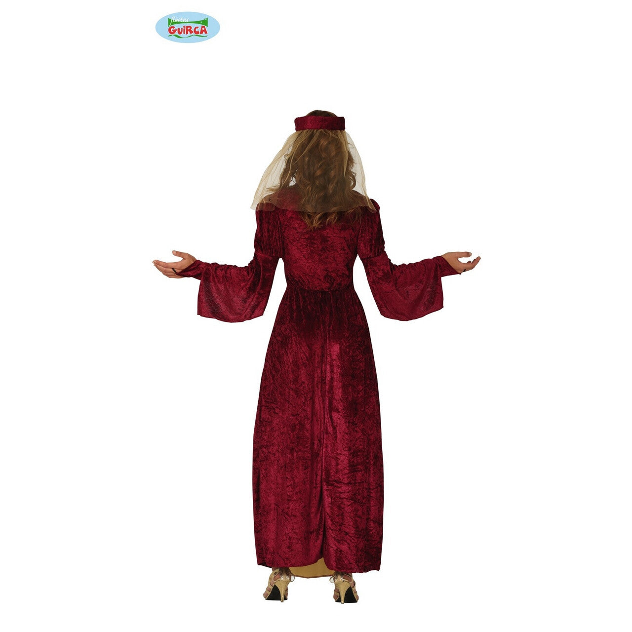 Op deze afbeelding zie je een Kostuums, van het merk Guirca. Middeleeuwse Jonkdame Prinses Velvet Vrouw Kostuum