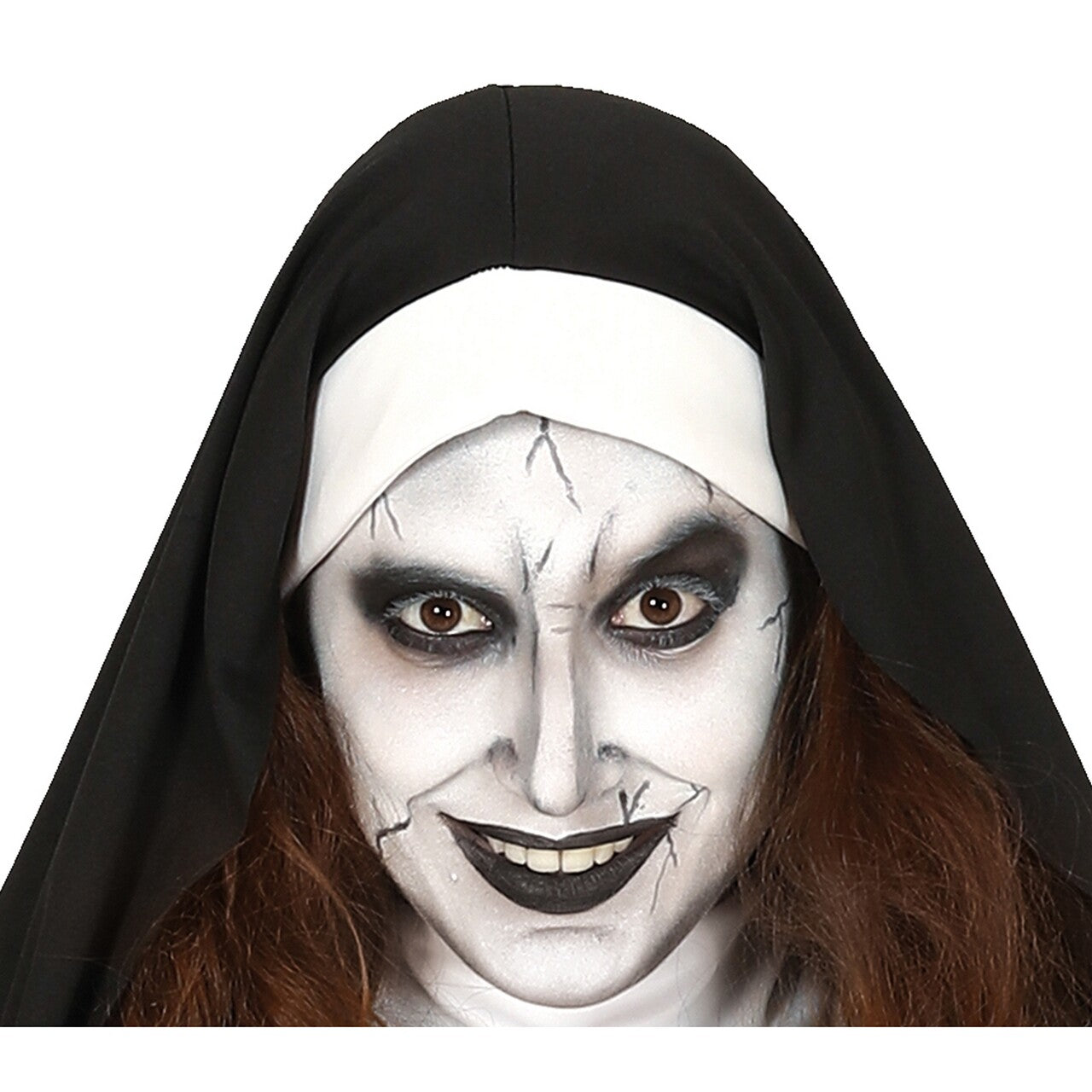 Op deze afbeelding zie je een Kostuums, van het merk Guirca. Griezelige Spook Non Vrouw Kostuum