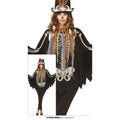 Voodoo Knochen Poncho Damenkostüm