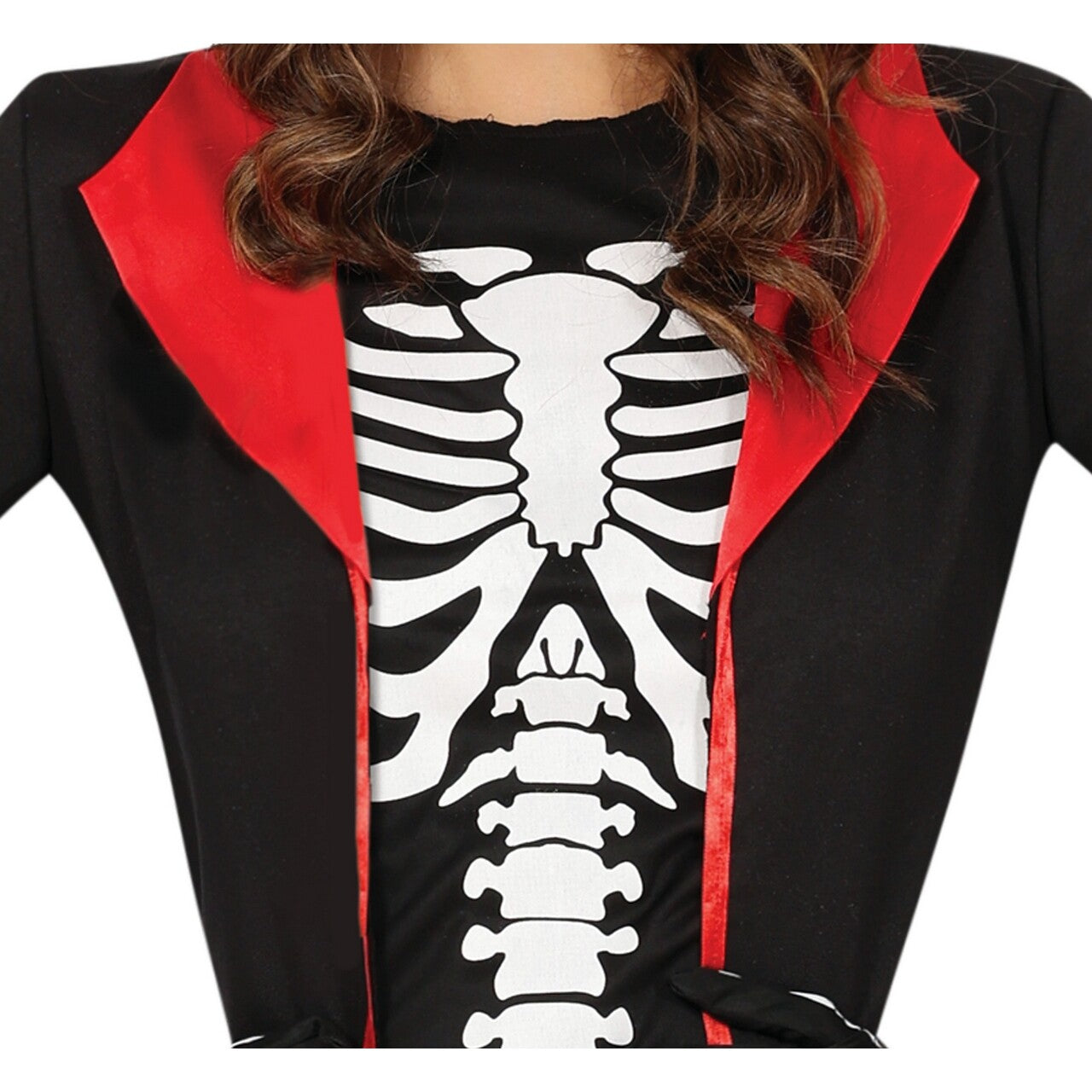 Op deze afbeelding zie je een Kostuums, van het merk Guirca. Elegante Skeleton Bones Vrouw Kostuum
