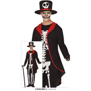 Op deze afbeelding zie je een Kostuums, van het merk Guirca. Elegante Mr Skinny Bones Man Kostuum