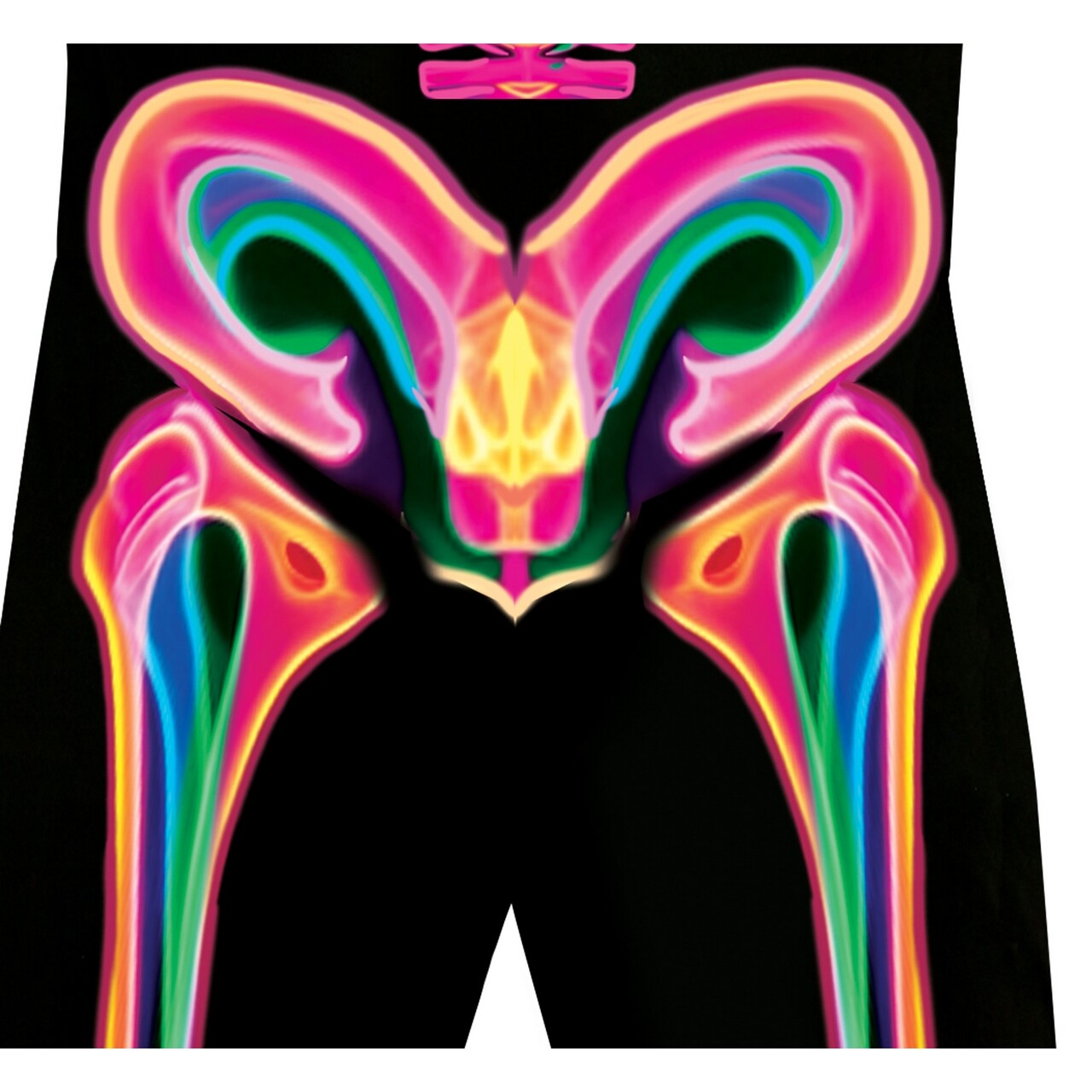 Op deze afbeelding zie je een Kostuums, van het merk Guirca. Neom Multicolor Skelet Lightbones Man Kostuum