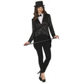 Pailletten Frack Schwarz Damen