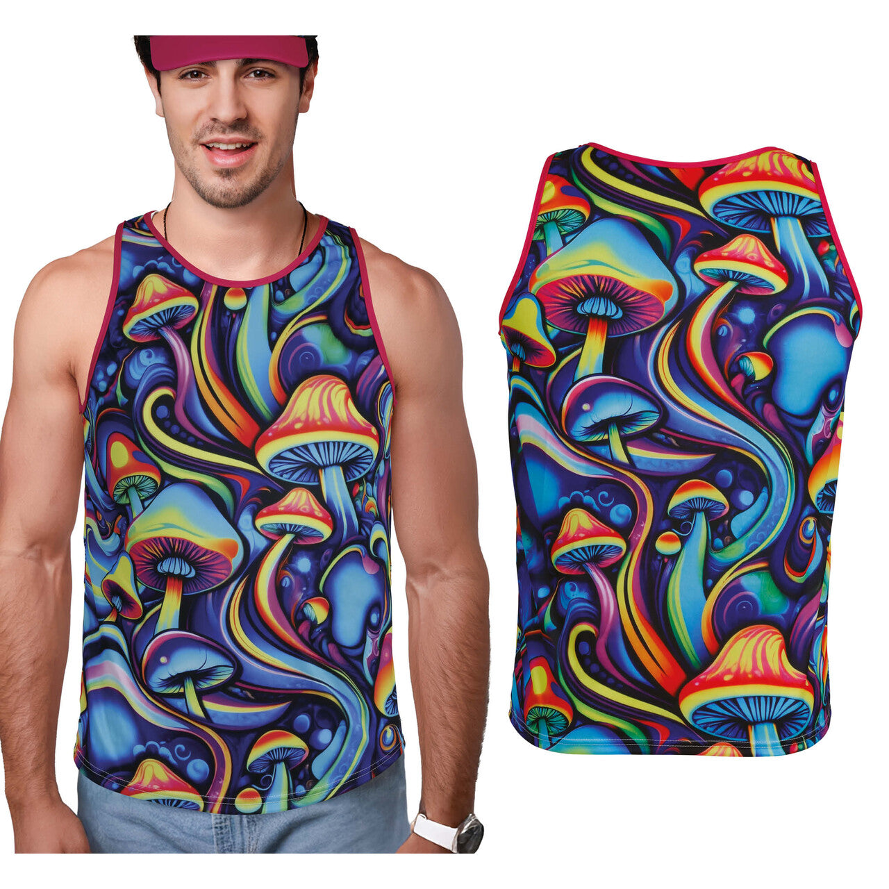 Op deze afbeelding zie je een Kostuums, van het merk Guirca. Funky Mushroom Top Man