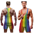 Regenbogen Jumpsuit Herrenkostüm