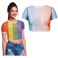 Regenbogen-Mesh-Top Damen