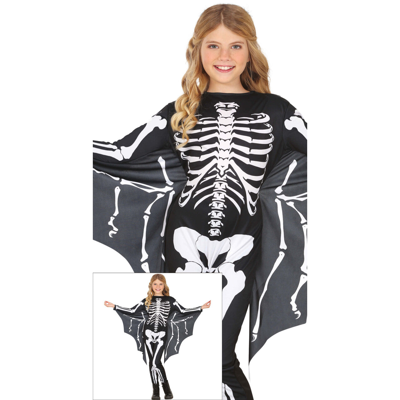 Op deze afbeelding zie je een Kostuums, van het merk Guirca. Dead Bat Halloween Kind Kostuum