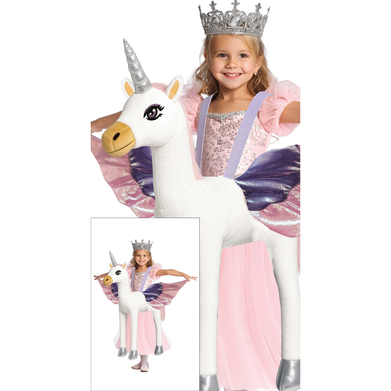 Op deze afbeelding zie je een Kostuums, van het merk Guirca. Sprankel En Spring Unicorn Meisje