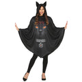Okkulte Schwarze Unglückskatze Poncho Unisex Kostüm