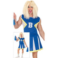 Blaue Cheerleader Spaßoutfit Herrenkostüm