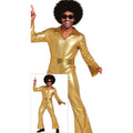 Glänzender 80er Disco-Daddy Overall Herrenkostüm