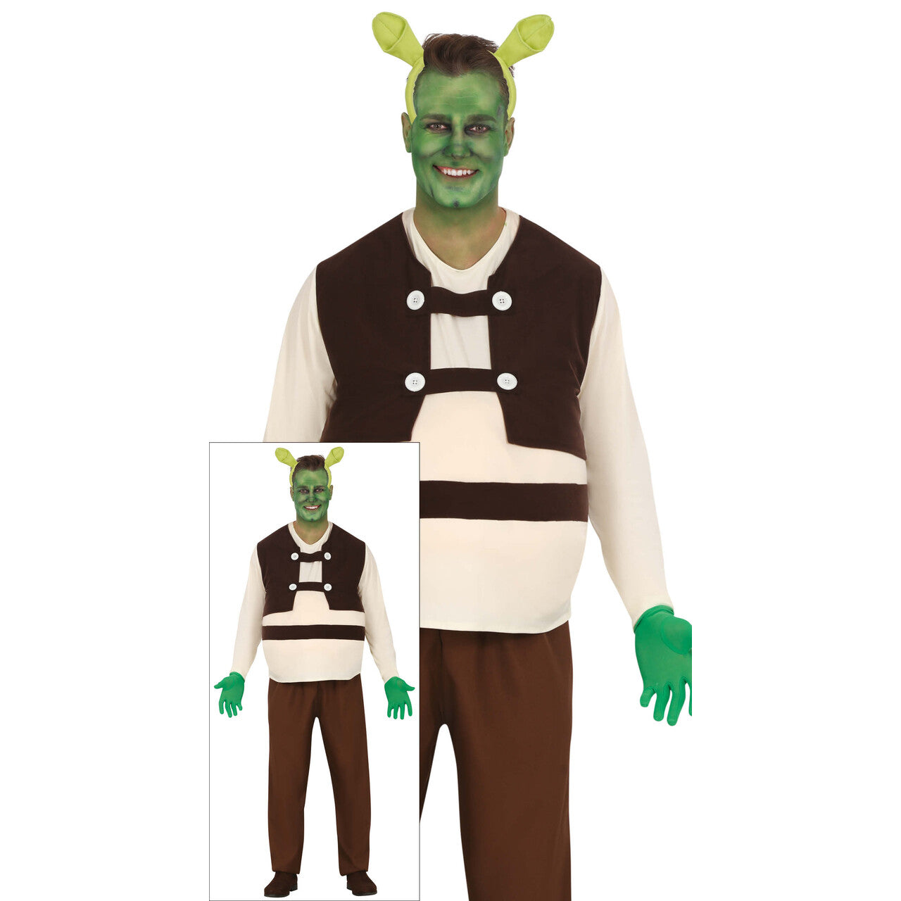 Op deze afbeelding zie je een Kostuums, van het merk Guirca. Shrek It Up! Man Kostuum