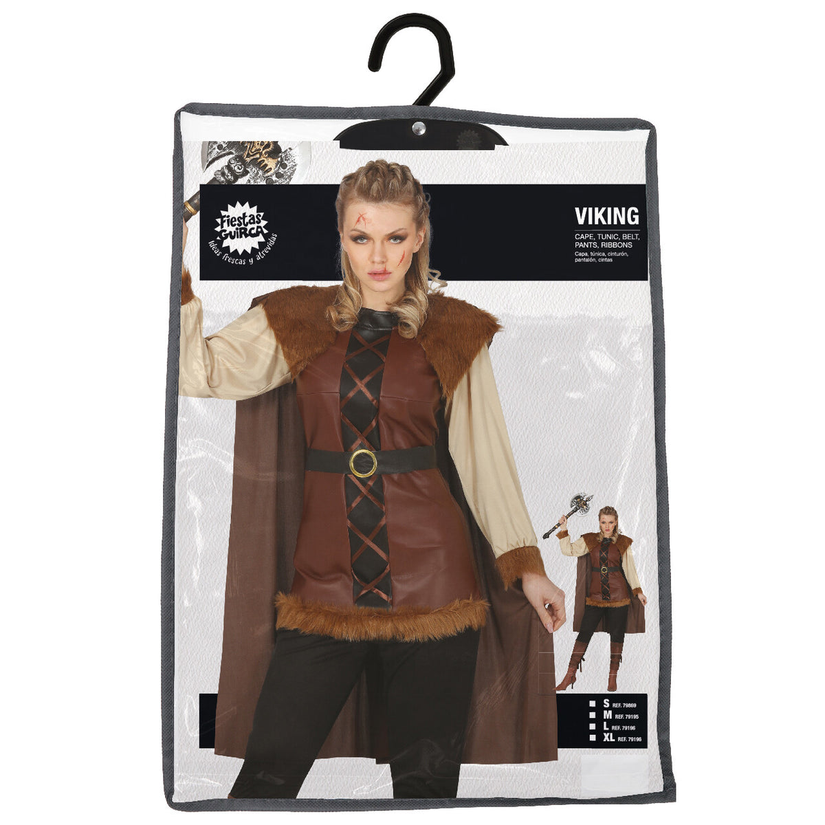 Op deze afbeelding zie je een Kostuums, van het merk Guirca. Viking Gunnhild Vrouw Kostuum